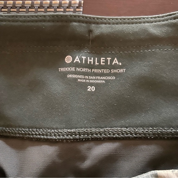Athleta Black and Brown Athletic Shorts with Structured Fit SZ 20 - Picture 4 of 5